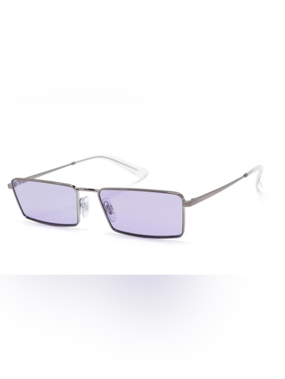 Y2K Silver Sunglasses with Purple Lenses